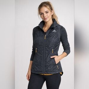 adidas climaproof quilted lined black Vest